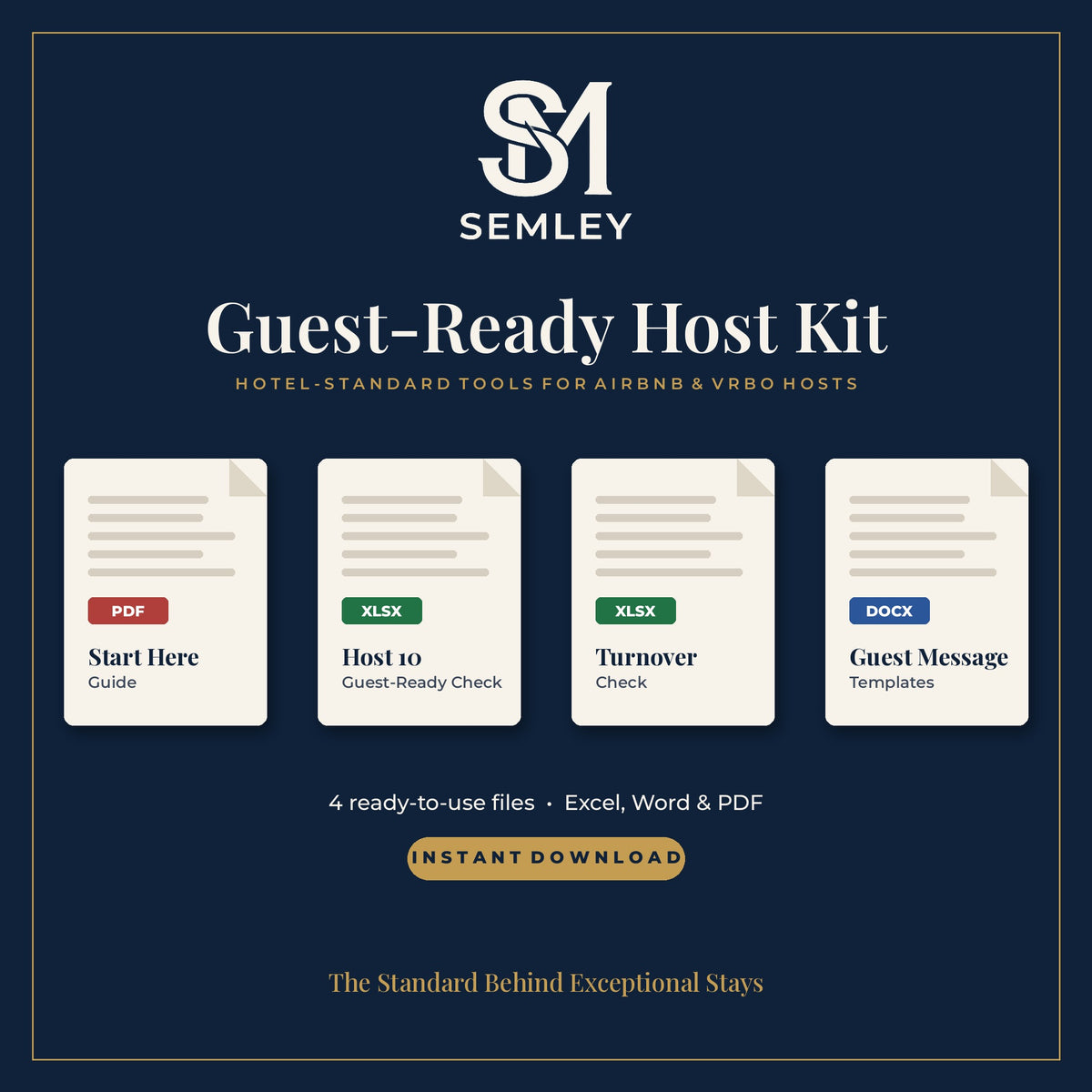 SEMLEY Guest-Ready Host Kit | Hotel-Standard Checklists & Guest Message Templates
